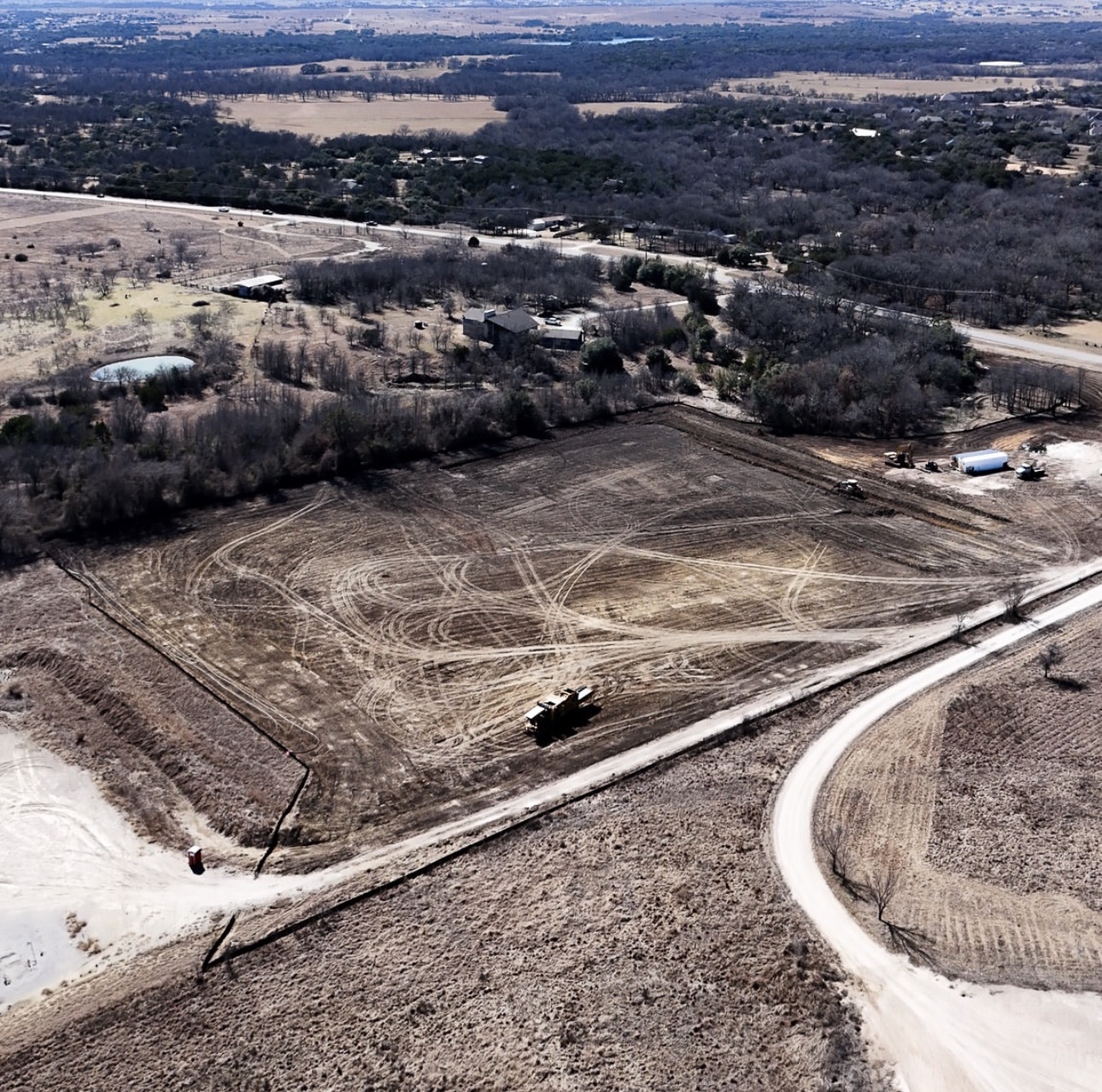 Aledo Soccer Club Fields Project - Aerial Construction Progress