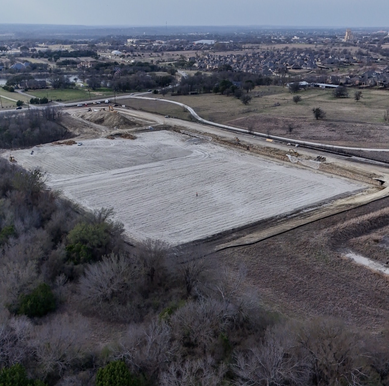 First layer installed after dirt work